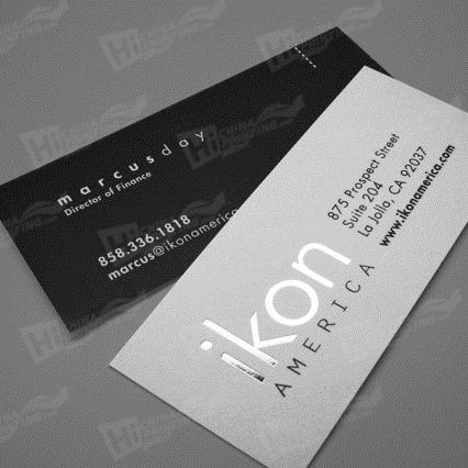 Black Business Cards with Spot Color Printing